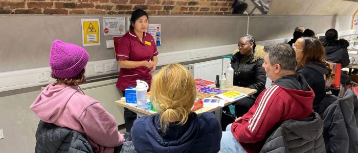 A workshop happening in the Arch room